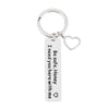 Heart  Charms Keychain DIY Engraved Birthday Gift Be Safe Honey I Need You Here With Me