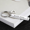 Heart  Charms Keychain DIY Engraved Birthday Gift Be Safe Honey I Need You Here With Me