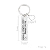 Heart  Charms Keychain DIY Engraved Birthday Gift Be Safe Honey I Need You Here With Me