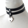 Heart Choker Goth Collar Women girls Pu Leather Necklace Chocker Party Club Neck Strap Cosplay  Gothic Jewelry