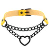 Heart Choker With Chain Goth Collar For Girls Grunge Punk Cute Kawaii Cosplay Necklace Egirl Chocker  Harajuku Accessories