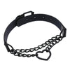 Heart Choker With Chain Goth Collar For Girls Grunge Punk Cute Kawaii Cosplay Necklace Egirl Chocker  Harajuku Accessories