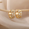 Heart Crystal Hoop Earrings For Women Girls Bohemian Shiny Cubic Zirconia Earrings 2023 Trend Wedding Couple Jewelry brincos