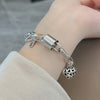 Heart Cuba Chain  Bracelets For Women Aesthetic Retro Girl Jewelry Ladies Gift  Christmas GaaBou Jewellery