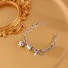 Heart Cuba Chain  Bracelets For Women Aesthetic Retro Girl Jewelry Ladies Gift  Christmas GaaBou Jewellery
