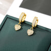 Heart Drop Earrings For Women Crystal Zircon Earing Wedding Band 2023 Trend Jewelry Vintage Valentine's Day Gift bijoux femme