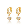 Heart Drop Earrings For Women Crystal Zircon Earing Wedding Band 2023 Trend Jewelry Vintage Valentine's Day Gift bijoux femme