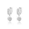Heart Drop Earrings For Women Crystal Zircon Earing Wedding Band 2023 Trend Jewelry Vintage Valentine's Day Gift bijoux femme