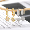 Heart Drop Earrings For Women Crystal Zircon Earing Wedding Band 2023 Trend Jewelry Vintage Valentine's Day Gift bijoux femme