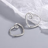 Heart Earring Women's LOVE Hoop Earrings Piercing Ear 925 Stamp Silver Color Jewelry 2022 Trend  Christmas