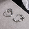 Heart Earring Women's LOVE Hoop Earrings Piercing Ear 925 Stamp Silver Color Jewelry 2022 Trend  Christmas