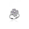 Heart Four Leaf Clover Rings for Women Open Adjustable Stainless Steel Zircon Ring 2023 Trend Shiny Wedding Jewelry anillos
