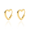 Heart Hoop Earrings For Women Stainless Steel Gold Color Circle Hoops Earrings 2023 Trend Jewelry Valentine's Day Gift femme