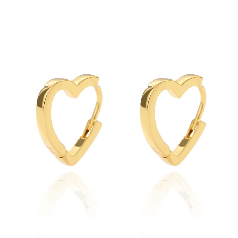 Heart Hoop Earrings For Women Stainless Steel Gold Color Circle Hoops Earrings 2023 Trend Jewelry Valentine's Day Gift femme