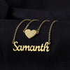 Heart Layer Necklace Ultra-fashionable women's engrav name necklace personalized  gift for her simple Customized jewelry