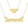 Heart Layer Necklace Ultra-fashionable women's engrav name necklace personalized  gift for her simple Customized jewelry