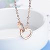 Heart Necklace For Women 925 Stamp Silver Color Ring Pendant Aesthetic Korean Chain  Fine Jewelry Accessories