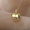 Heart Necklace For Women Cubic Zirconia Crystal Lover Couple Necklaces 2023 Trend Female Wedding Band Jewelry collares mujer