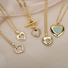 Heart Necklace For Women Cubic Zirconia Crystal Lover Couple Necklaces 2023 Trend Female Wedding Band Jewelry collares mujer