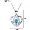 Heart Necklace For Women Pendant 925 Stamp Silver Color Aesthetic Korean Chain Designer  Fine Jewelry Accessories