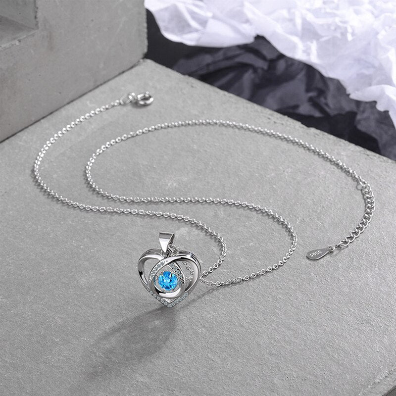 Heart Necklace For Women Pendant 925 Stamp Silver Color Aesthetic Korean Chain Designer  Fine Jewelry Accessories