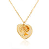 Heart Necklace For Women Stainless Steel Engraved Tree Pendant Necklace Valentine's Day Choker Couple Jewerly Gift Collar Femme