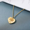 Heart Necklace For Women Stainless Steel Engraved Tree Pendant Necklace Valentine's Day Choker Couple Jewerly Gift Collar Femme