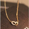 Heart Necklace - New Fashion Hot Sale Gold Silver Small Crystal Cute Love Heart Necklace #1786447