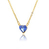 Heart Necklace for Women Stainless Steel Gold Color CZ Pendant Necklace Korean Cute Crystal Couple Jewerly collier femme