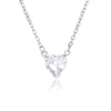 Heart Necklace for Women Stainless Steel Gold Color CZ Pendant Necklace Korean Cute Crystal Couple Jewerly collier femme