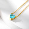 Heart Necklace for Women Stainless Steel Gold Color CZ Pendant Necklace Korean Cute Crystal Couple Jewerly collier femme