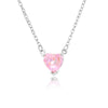 Heart Necklace for Women Stainless Steel Gold Color CZ Pendant Necklace Korean Cute Crystal Couple Jewerly collier femme