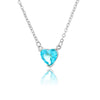 Heart Necklace for Women Stainless Steel Gold Color CZ Pendant Necklace Korean Cute Crystal Couple Jewerly collier femme