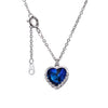 Heart Of Ocean Pendant Necklace Gift For GirlFriend Love Forever Women Blue Austrian Crystal Silver Plated Titanic Classic
