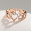 Heart Ring Gold Silver Color Adjustable Ring For Women Teens anillos mujer Jewelry Wedding Party Gifts 2022