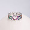 Heart Ring Gold Silver Color Adjustable Ring For Women Teens anillos mujer Jewelry Wedding Party Gifts 2022