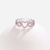 Heart Ring Gold Silver Color Adjustable Ring For Women Teens anillos mujer Jewelry Wedding Party Gifts 2022