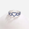 Heart Ring Gold Silver Color Adjustable Ring For Women Teens anillos mujer Jewelry Wedding Party Gifts 2022