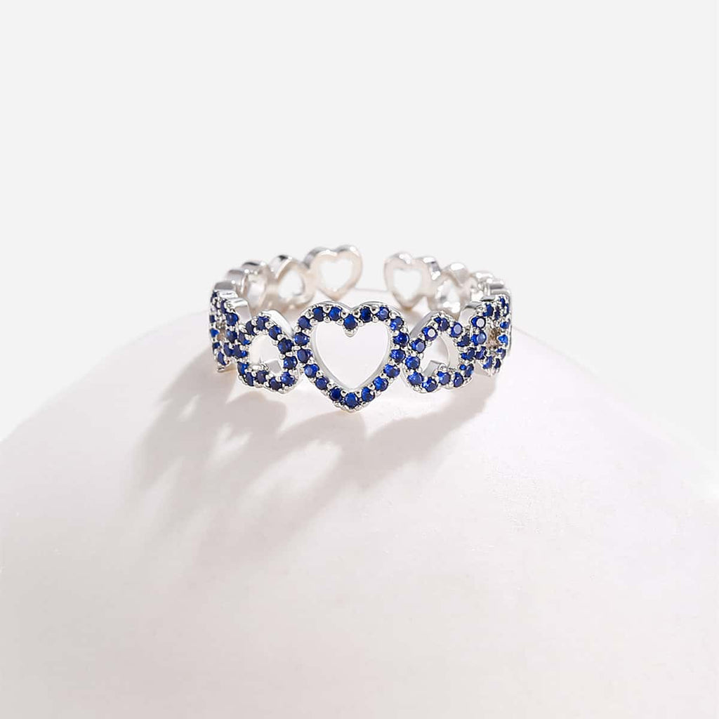Heart Ring Gold Silver Color Adjustable Ring For Women Teens anillos mujer Jewelry Wedding Party Gifts 2022