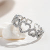 Heart Ring Gold Silver Color Adjustable Ring For Women Teens anillos mujer Jewelry Wedding Party Gifts 2022