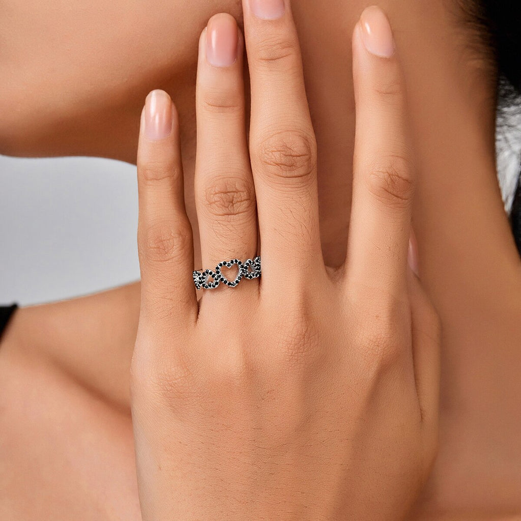 Heart Ring Gold Silver Color Adjustable Ring For Women Teens anillos mujer Jewelry Wedding Party Gifts 2022