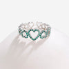 Heart Ring Gold Silver Color Adjustable Ring For Women Teens anillos mujer Jewelry Wedding Party Gifts 2022