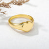 Heart Rings For Women Stainless Steel Gold Color Female Ring Wedding Band 2023 Trend Jewelry Couple Gifts Bijoux Femme