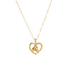 Heart Rose Pendant Necklaces for Women Girl Gold Color Chain Charm Crystal Female Jewelry Accessories Valentine's Day Gift