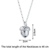Heart Shape Acorn Necklace Can Open Pinecone Cone Box Women Girls Jewelry 2022 New