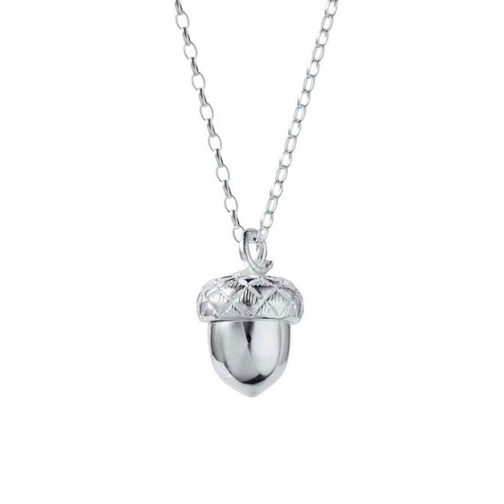 Heart Shape Acorn Necklace Can Open Pinecone Cone Box Women Girls Jewelry 2022 New