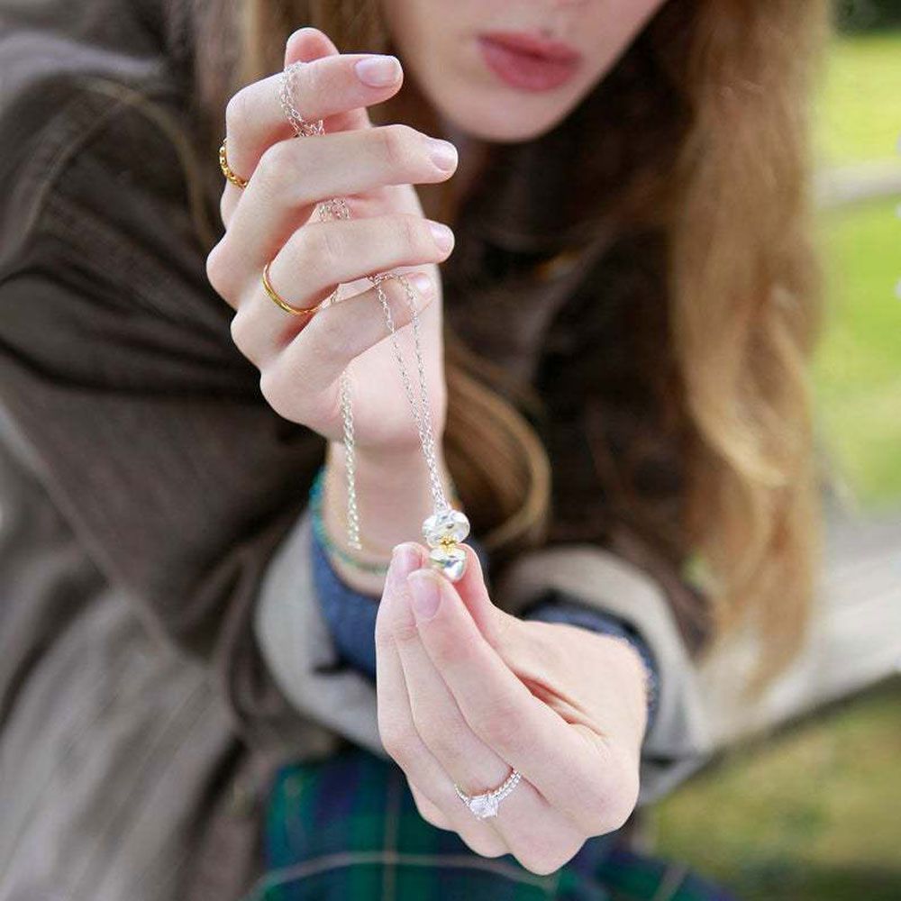 Heart Shape Acorn Necklace Can Open Pinecone Cone Box Women Girls Jewelry 2022 New