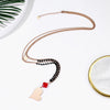 Heart Shape Pendant Long Chain Necklaces for Women Black Red Crystal Rose Gold Silvery Stainless Steel Love Necklace Jewelry New