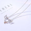 Heart Shaped Devil Angel Designed Necklace Double Color Neck Pendant Swing Clavicle Chain Necklace