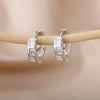 Heart Zircon Hoop Earrings for Women Stainless Steel Circle Huggie Earrings 2023 Trend Couple Wedding Jewerly pendientes mujer
